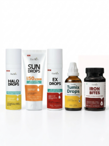 EX (30ml) + HALO (30ml) + SUN (50g) + TUMIX (50ml) + IRON (60 TAB.)